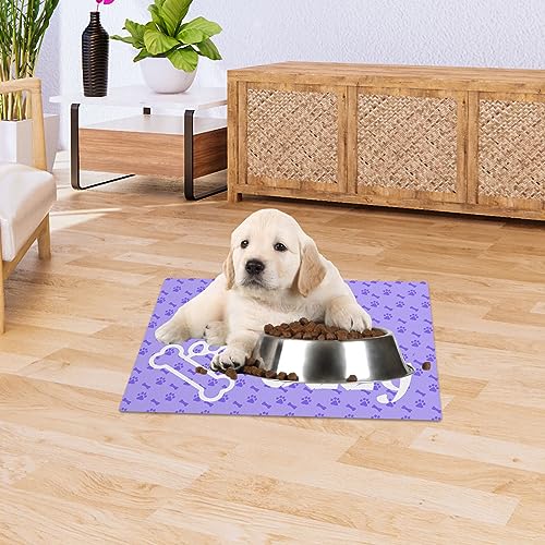Custom Pet Food Mats - Personalized Name/Photo Options