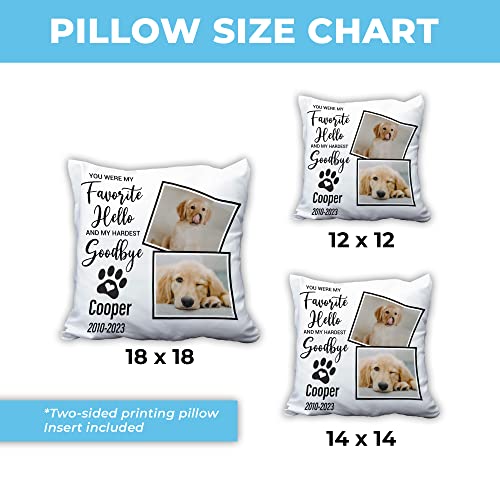 Custom Pet Photo Memorial Pillow - Dog Remembrance