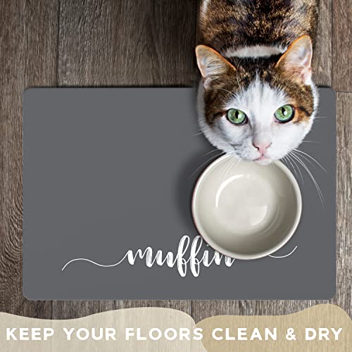 Personalized Dog Food Mat with Custom Designs & Fonts