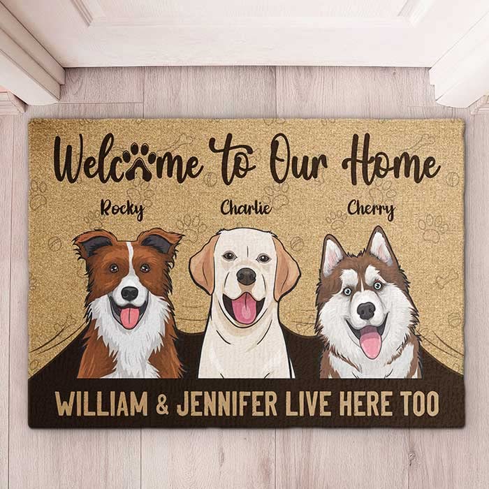 Custom Pawfect House Welcome Mat for Dog Parents