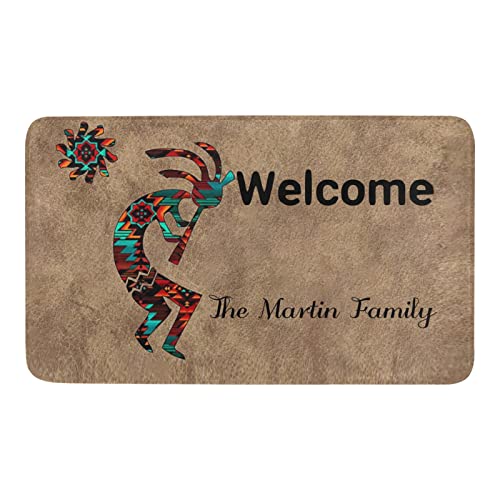 Personalized Southwest Kokopelli Pet Doormat - Custom Name