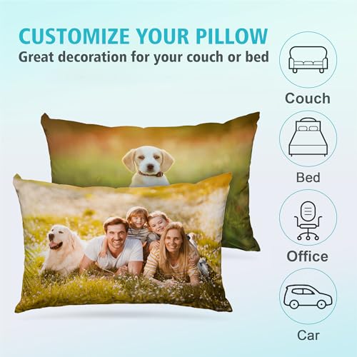 Personalized Double Sided Pet Picture Pillow - (16"x24")