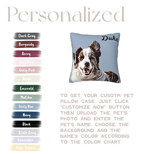 Personalized Pet Photo Pillow Cover - Customized Gift