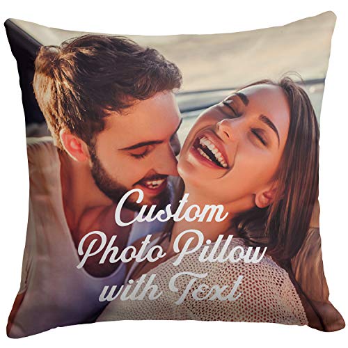 Personalized Couple Photo Pillow | Custom 16x16 Cover