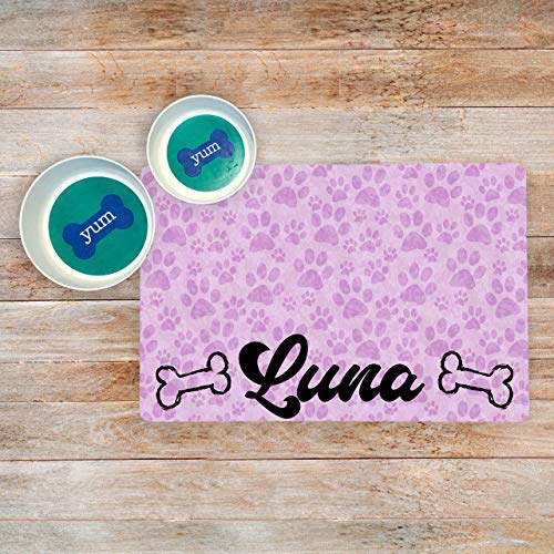 Custom Dog Bowl Mat - Personalized Pet Placemat