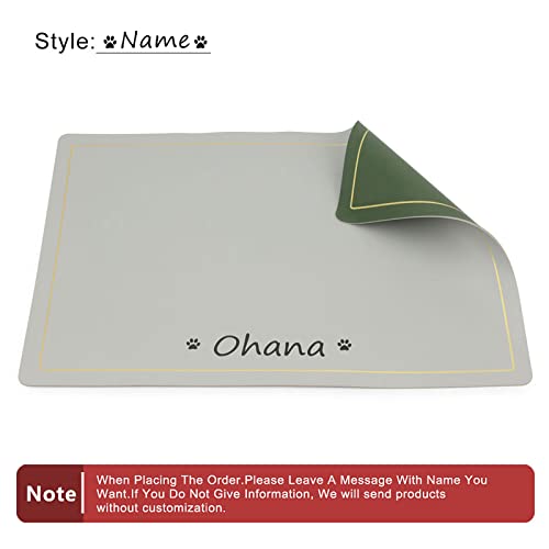 Customized Waterproof Non-Slip Pet Feeding Mat (Gray)