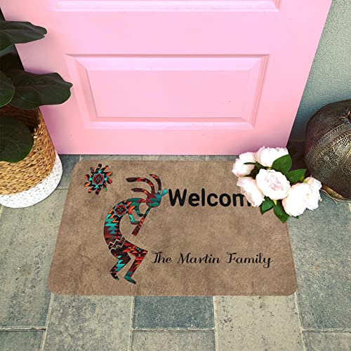 Personalized Southwest Kokopelli Pet Doormat - Custom Name