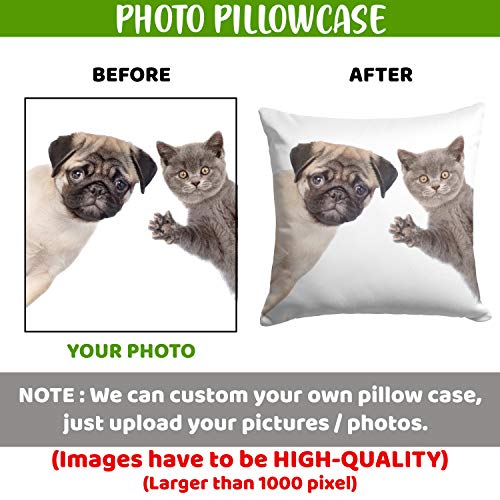 Personalized Couple Photo Pillow | Custom 16x16 Cover