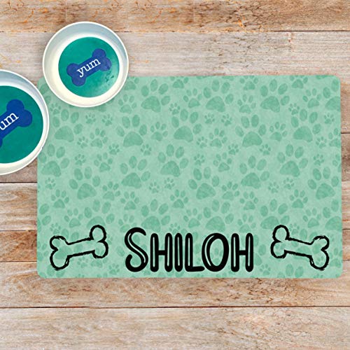 Custom Dog Bowl Mat - Personalized Pet Placemat