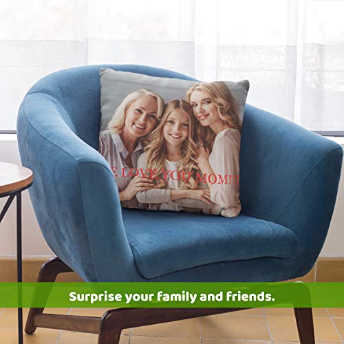 Personalized Couple Photo Pillow | Custom 16x16 Cover