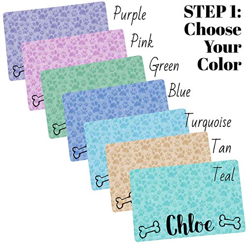 Custom Dog Bowl Mat - Personalized Pet Placemat
