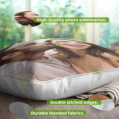 Personalized Couple Photo Pillow | Custom 16x16 Cover