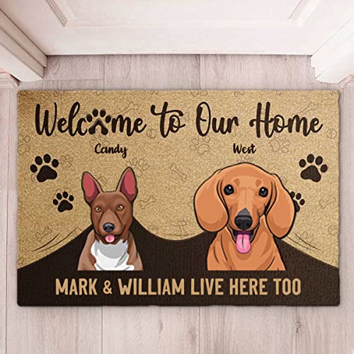 Custom Pawfect House Welcome Mat for Dog Parents