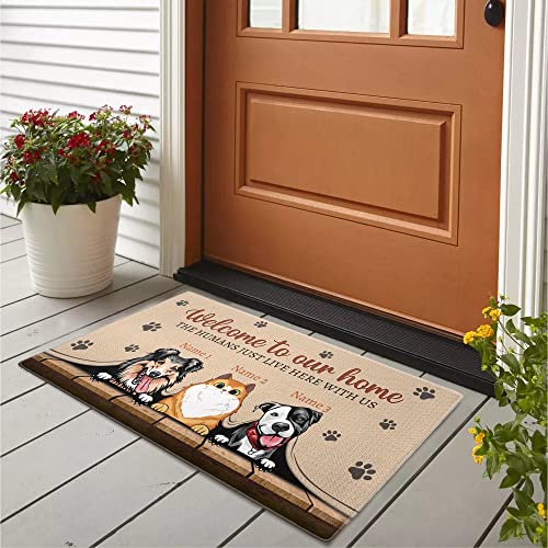 Personalized Funny Pet Doormat - Cat and Dog Decor