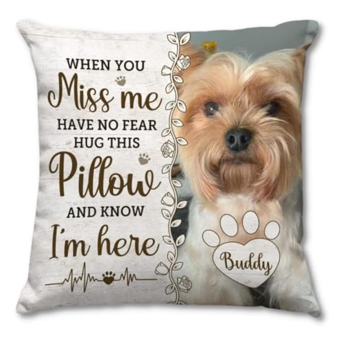 Personalized Pet Memorial Throw Pillow for Loss of Pet