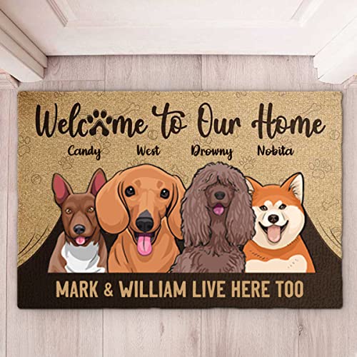 Custom Pawfect House Welcome Mat for Dog Parents