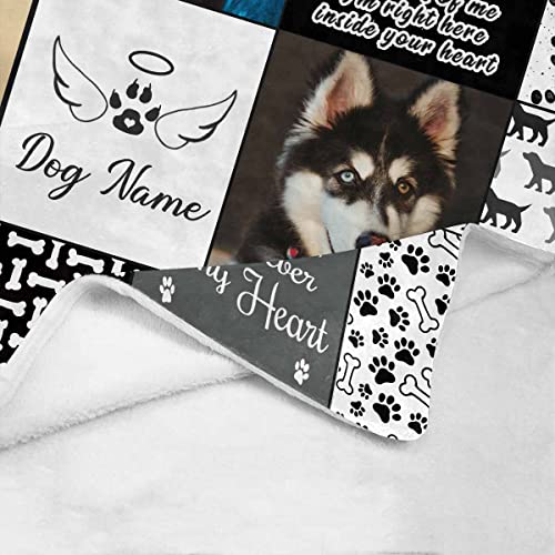 Personalized Pet Memorial Blanket with Photo & Name