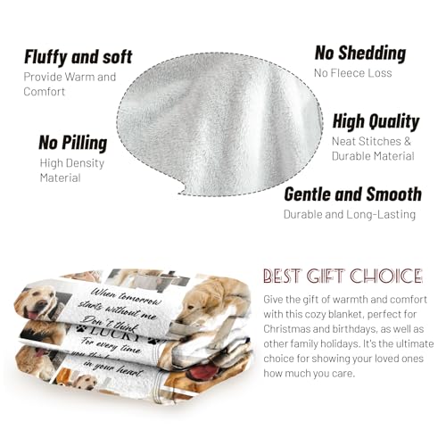 Custom Pet Memorial Blanket with Name and Photos