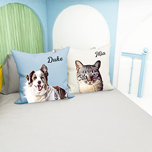 Personalized Pet Photo Pillow Cover - Customized Gift