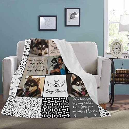 Personalized Pet Memorial Blanket with Photo & Name