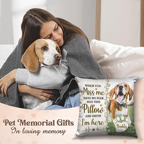 Personalized Pet Memorial Throw Pillow for Loss of Pet