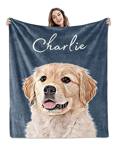 Personalized Pet Photo Blanket for Dog and Cat