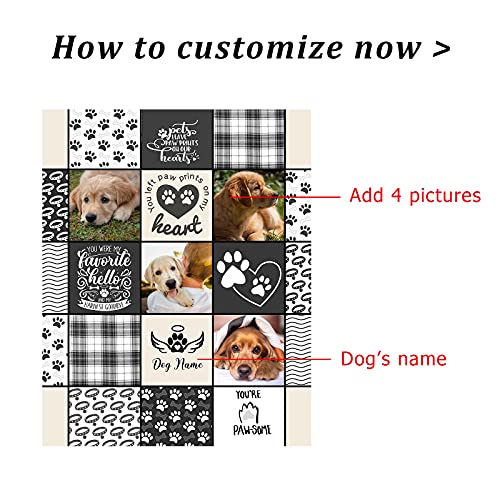 Personalized Dog Memorial Blanket with Photo - 40" X 50