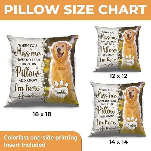 Personalized Pet Memorial Throw Pillow for Loss of Pet
