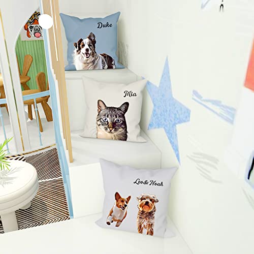 Personalized Pet Photo Pillow Cover - Customized Gift
