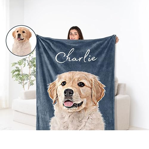 Personalized Pet Photo Blanket for Dog and Cat