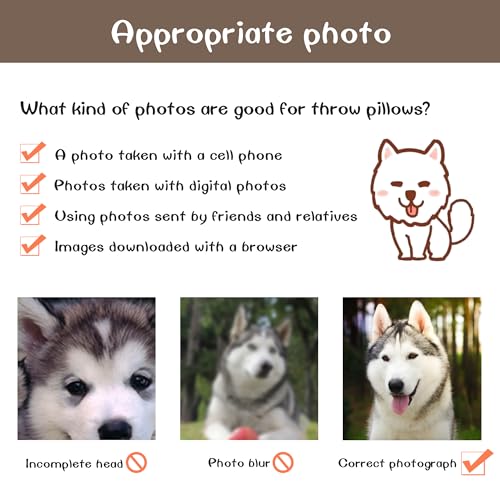 Custom Pet Photo Pillow - Dog Cat Face Idol