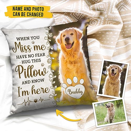Personalized Pet Memorial Throw Pillow for Loss of Pet
