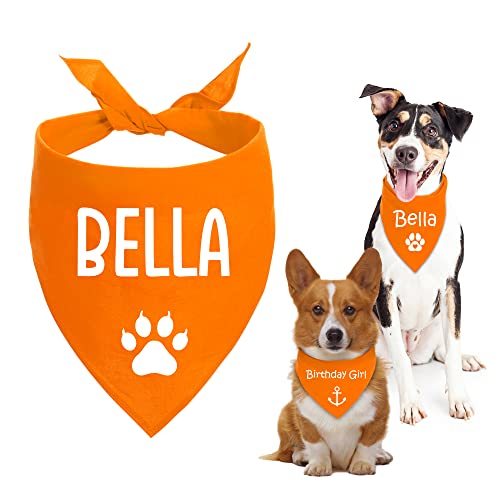 Nibana Personalized Custom Dog Bandana with Icons