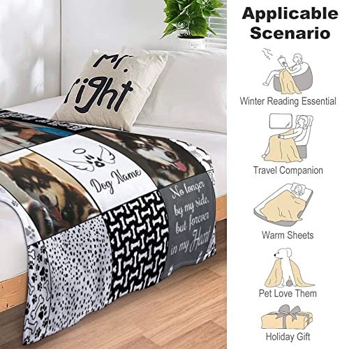 Personalized Pet Memorial Blanket with Photo & Name