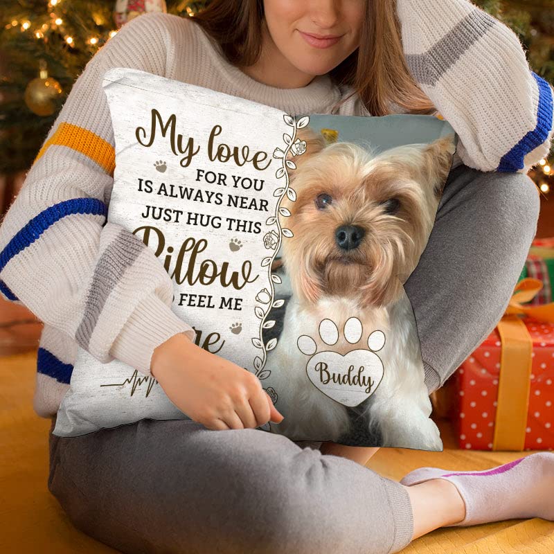 Personalized Pet Memorial Throw Pillow for Loss of Pet