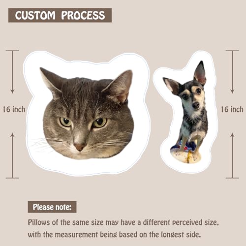 Custom Pet Photo Pillow - Dog Cat Face Idol