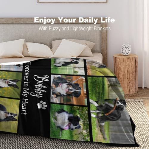 Custom Photo Dog Memorial Blanket for Pet Lovers