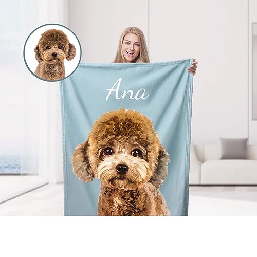 Personalized Pet Photo Blanket for Dog and Cat