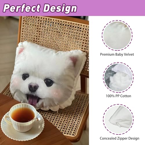 LUSHADD Custom Pet Pillow with Duplex Printing (8 inch)