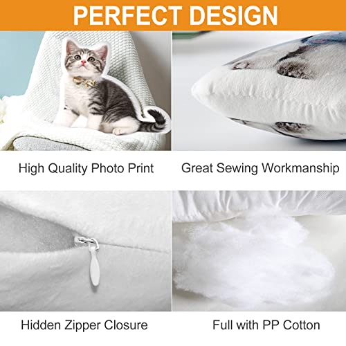 Personalized Double-Sided Pet Photo Pillow - Lovely Holiday Gift