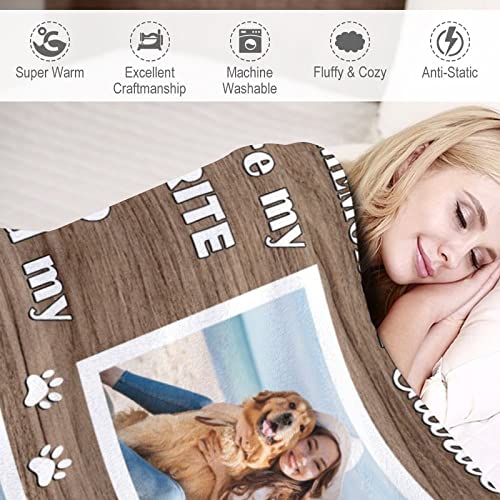 Custom Pet Photo Throw Blanket - Personalized Gift