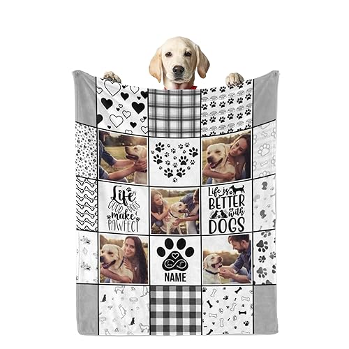 Personalized Dog Blanket with Custom Photo - Large Size