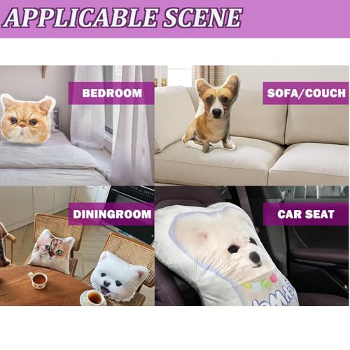 LUSHADD Custom Pet Pillow with Duplex Printing (8 inch)
