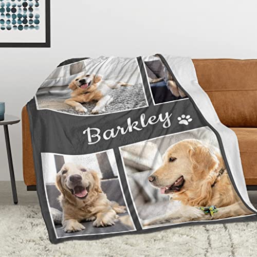Custom Pet Memorial Blanket with Personalized Photo and Name