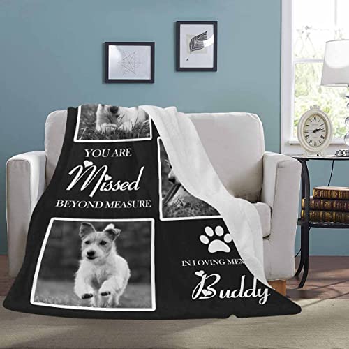 Personalized Memorial Blanket with Photos and Name