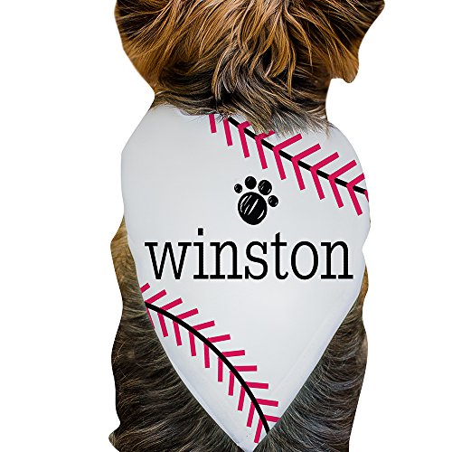 Personalized Baseball Themed Pet Bandana