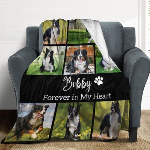 Custom Photo Dog Memorial Blanket for Pet Lovers