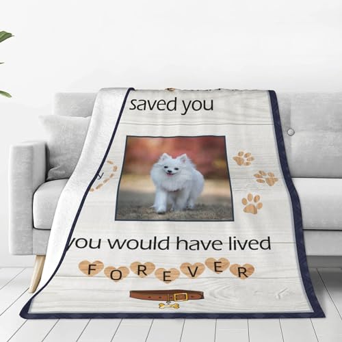 Custom Dog Memorial Photo Blanket for Bereavement Gift