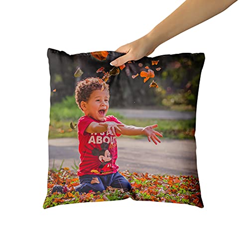 Personalized Pet Photo Throw Pillow Case, 14x14