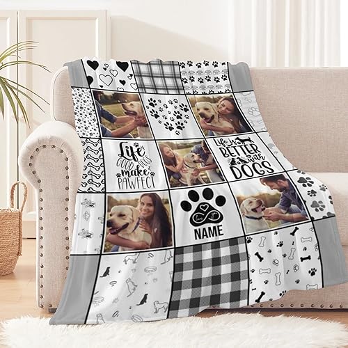 Personalized Dog Blanket with Custom Photo - Large Size